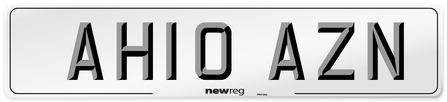 AH10 AZN Number Plate from New Reg